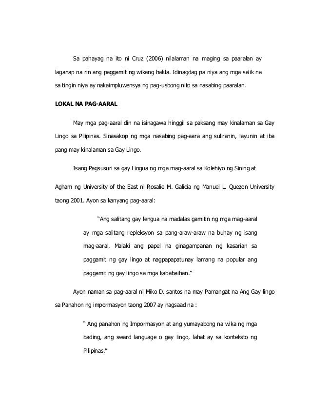thesis tungkol sa gay lingo thesis tungkol sa gay lingo